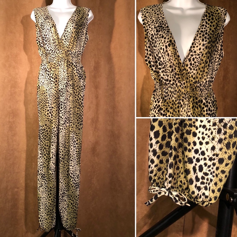 Shui Qing Leopard Print Jumpsuit